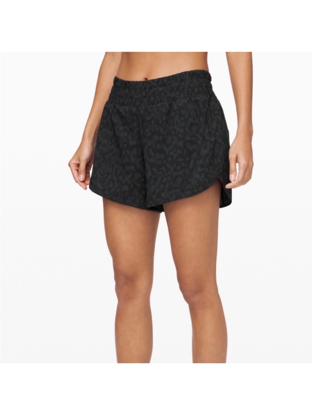Lululemon Track That High-Rise Shorts 5" in Formation Camo Deep Coal Multi Sz 4